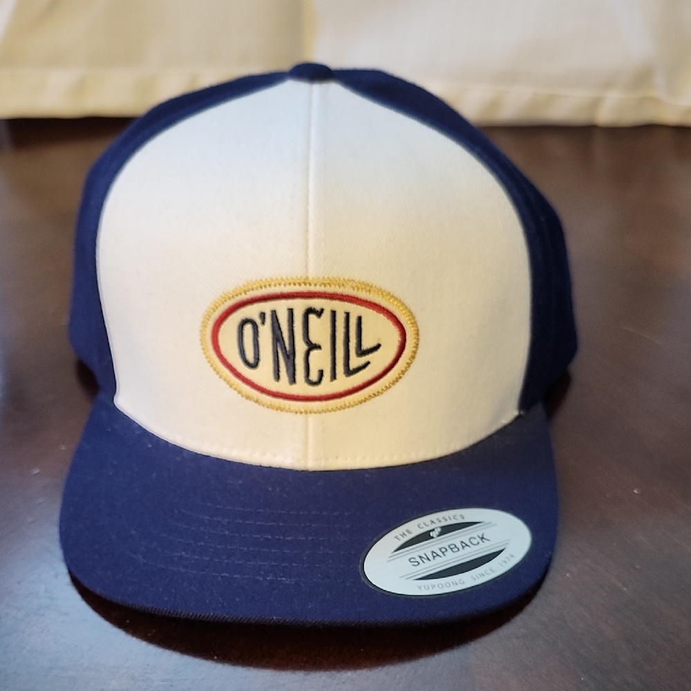 O'Neill Navy and Cream Logo Snapback